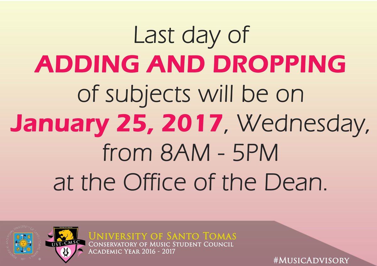 ustcmsc's tweet photo. Please be advised of the following dates! Let's spread the word, Musicians! Thank you! #MusicAdvisory #USTCMSC https://t.co/fYDdMdgstV