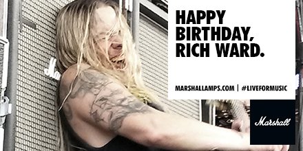 Happy Birthday to Fozzy guitarist and Marshall artist Rich Ward 