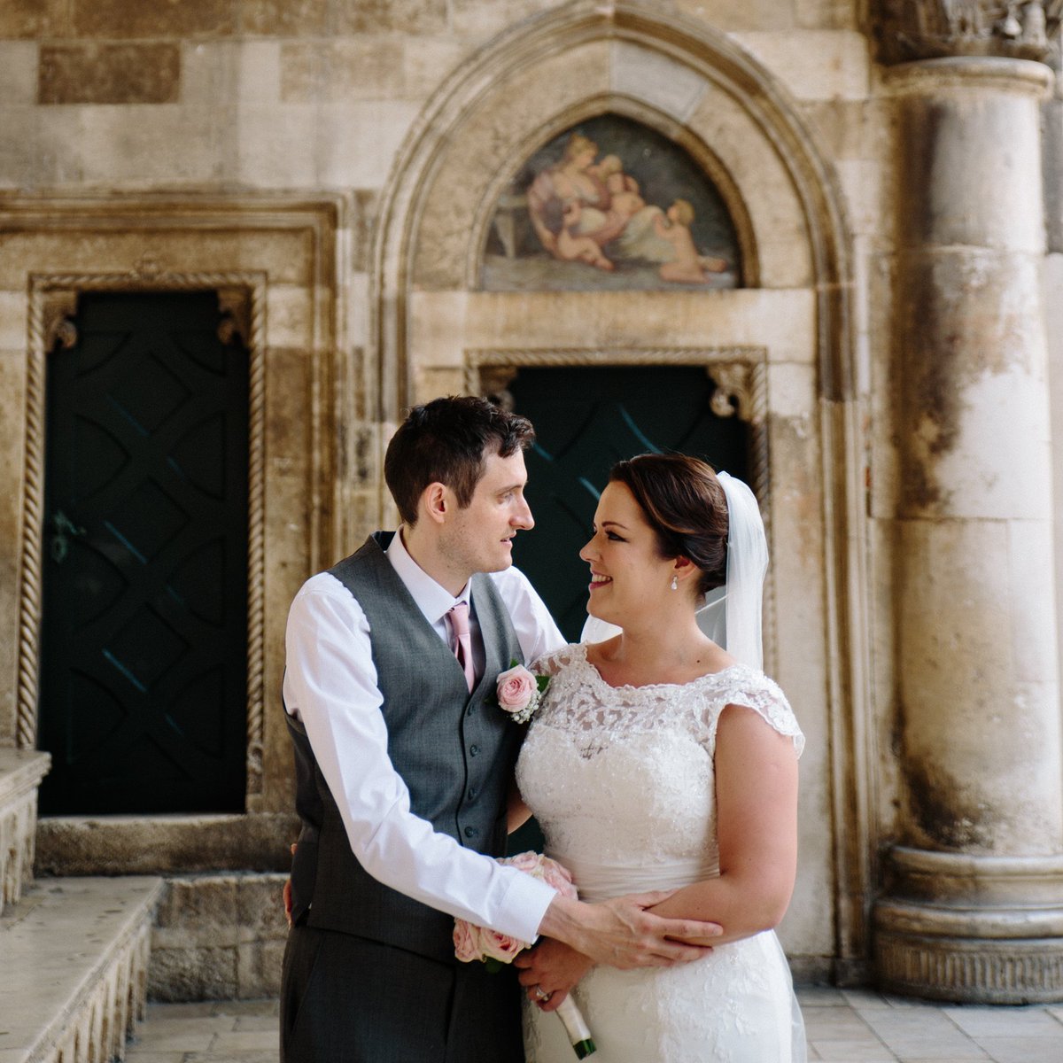 IrlEmbCroatia's tweet photo. Congratulations and best wishes to #Ireland's Lynsey Burgess and Gareth Hewson! This #irishwedding took place in #Dubrovnik! https://t.co/O5PkMPPeak