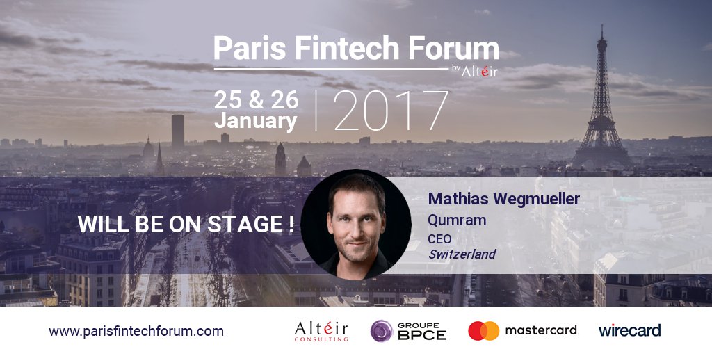 nicola_cowburn's tweet photo. Going to @ParisFinForum? 1500 delegates, 120 Fintechs, 30 countries. Biggest 2017 Euro #Fintetch #Regtech event https://t.co/rAJaVMT7B5 https://t.co/LaiRnV862j