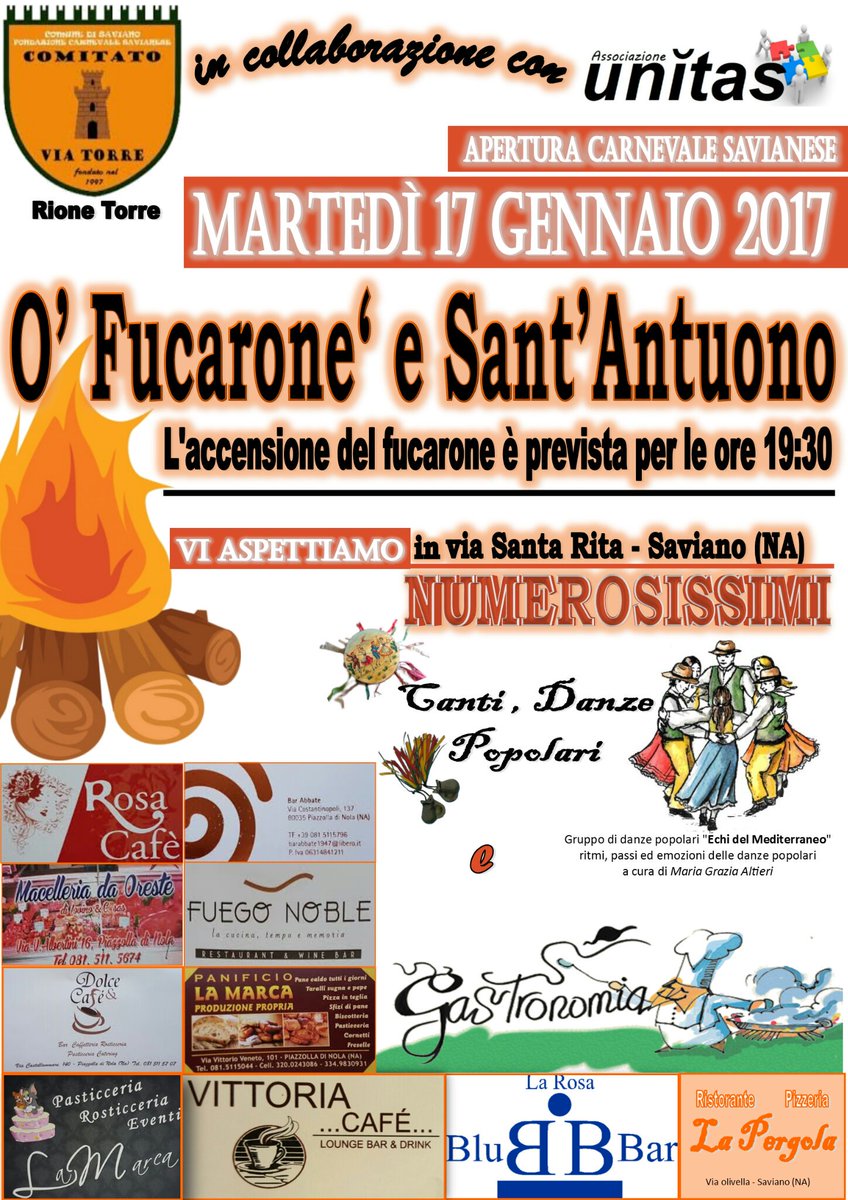 AssUNITAS's tweet image. Apertura Carnevale SAVIANESE 2017 
🎉🎊🎊🎉
#CARNEVALE2017
