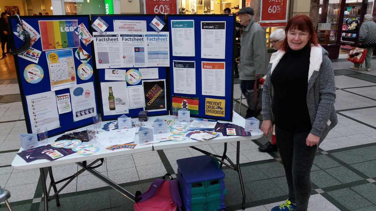 CGLStockport's tweet photo. @MySKLifeline with @merseyway all day today #raisingawareness around #equality #diversity and #DryJanuary #allaware https://t.co/3JHiN8ccFP