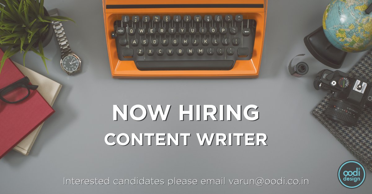 oodidesign's tweet photo. We're #hiring! Have what it takes to set a tone of voice for a #brand by infusing a unique #personality? Apply Now! 
https://t.co/VhT6L3P33h https://t.co/runFM02TFj