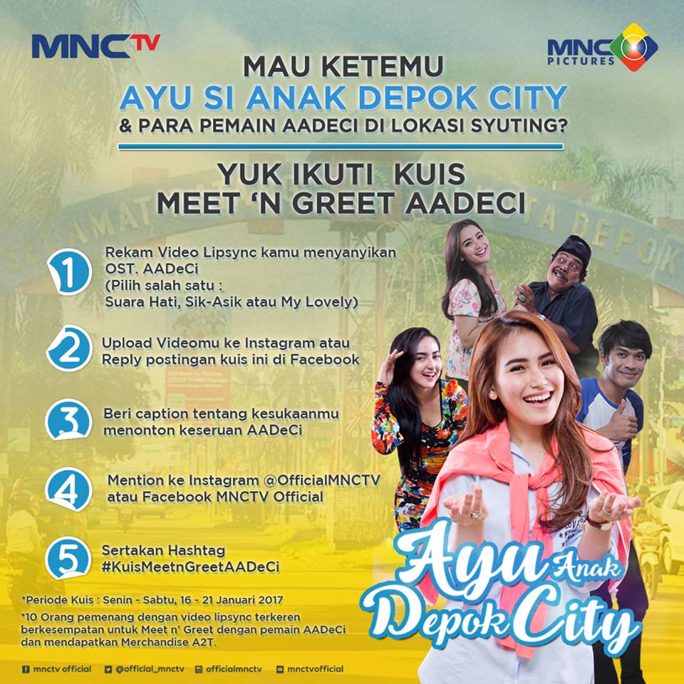 MNCupdate's tweet photo. Ketemuan yuk sama seluruh cast AADeCi! Ikut kuis #MeetAndGreetAADeCi di FB > https://t.co/b78LYKGGXE &amp; IG > https://t.co/bx6gUGMbeI https://t.co/GdDfIj1NqO