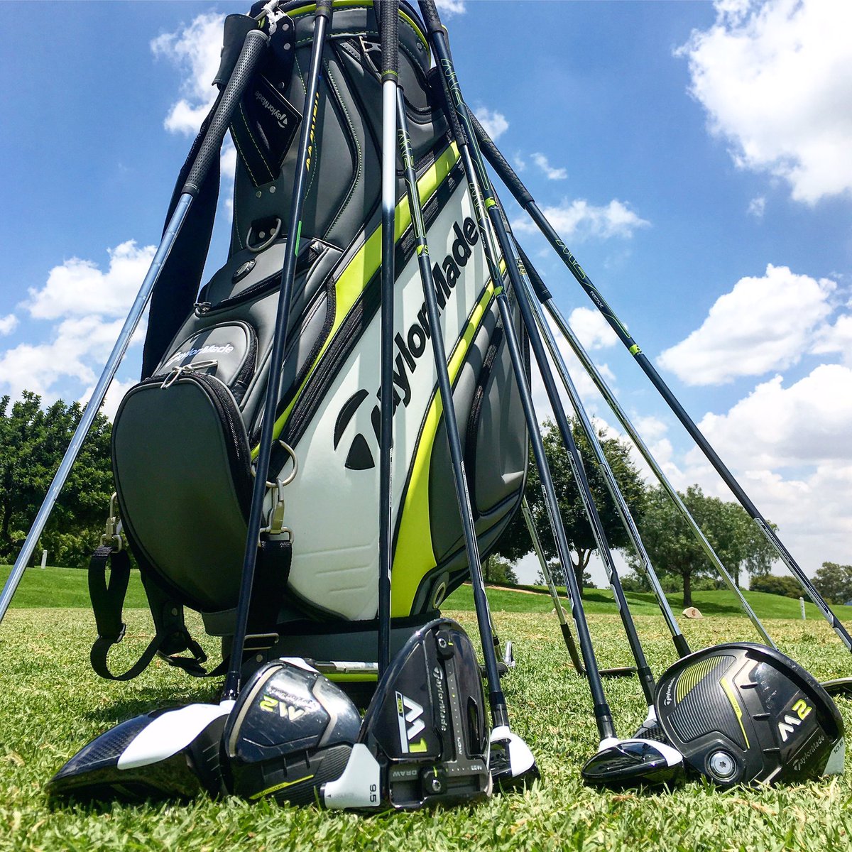 richardmaspero's tweet photo. They're not joking! Same letter #BetterEverything. New @TaylorMadeSA gear is so good! #MLaunch #M1Driver M2Fairway https://t.co/QloNckLOrM