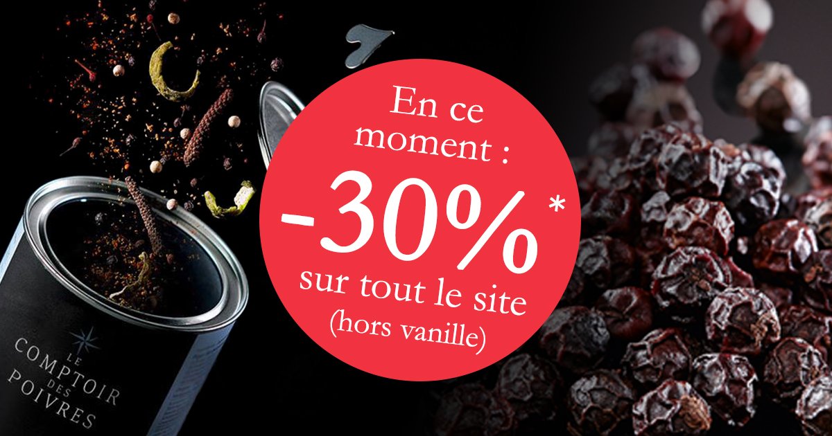 LCDPoivres's tweet photo. Offre spéciale -30%* sur TOUT (hors vanille). https://t.co/HCUjmExoET Profitez-en pour découvrir de nouvelles saveurs ! https://t.co/qdsP10n69T