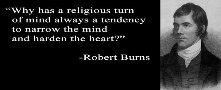 KFeeOD's tweet photo. #BurnsQuotes
"Why has a religious turn of mind always a tendency to narrow and harden the heart?"
#religion #secularism #atheism https://t.co/P1rn79WSVZ