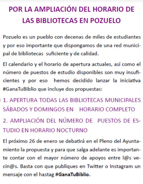 charolo1's tweet photo. #GanaTuBiblio en #Pozuelo. ..no es mucho pedir, no ? https://t.co/d1noQTz5QK