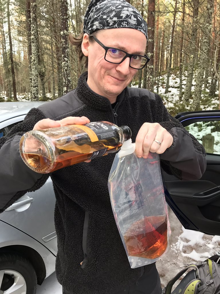 MrEdByrne's tweet photo. 1st step of any Highland Adventure: Decanting the single malt into the Platypus https://t.co/UzvCs2APpz