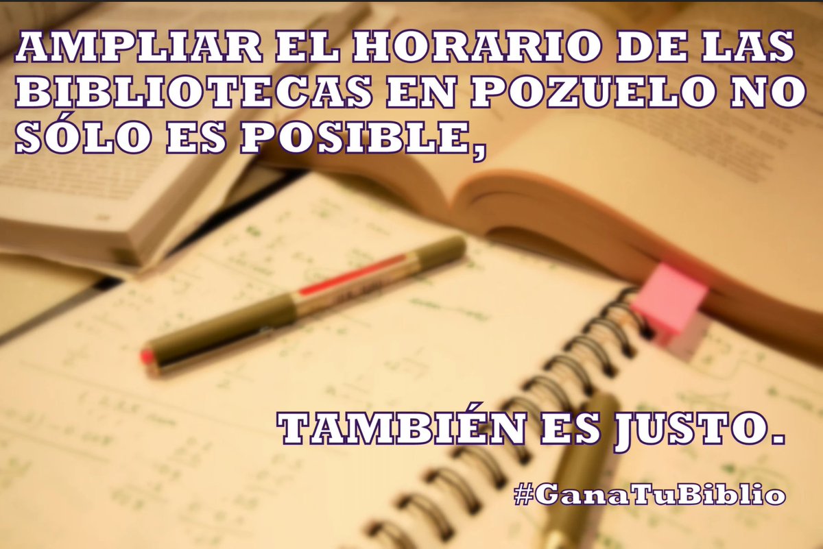 PodemosCMadrid's tweet photo. L@s jóvenes de #Pozuelo llevan años reivindicando un mejor serv. de bibliotecas. Nuestro apoyo a la moción de @Somos_Pozuelo 
#GanaTuBiblio https://t.co/xzFl0vZUk1