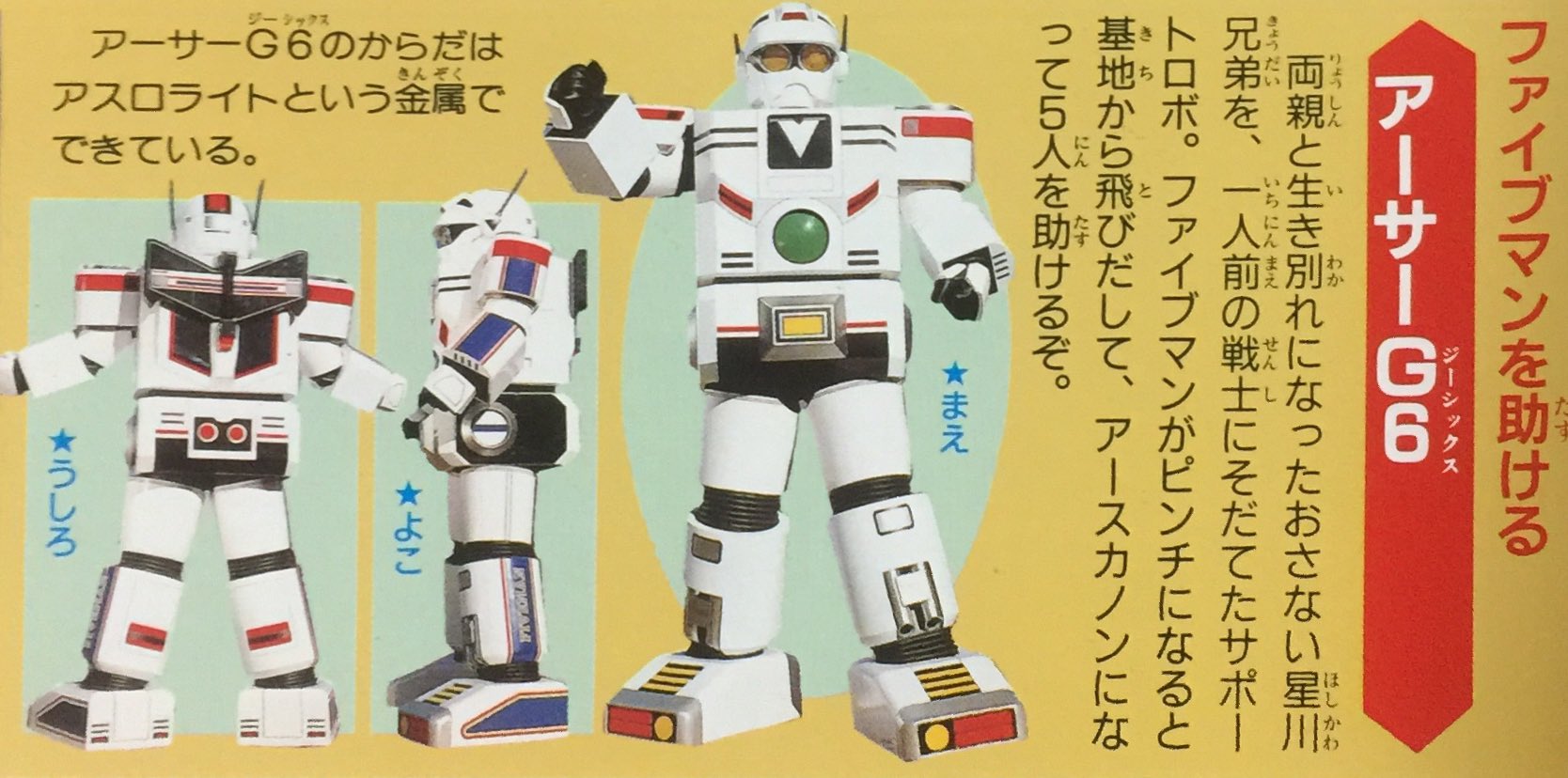 地球戦隊ファイブマン DXアースカノン めざまし アーサーG6 動作