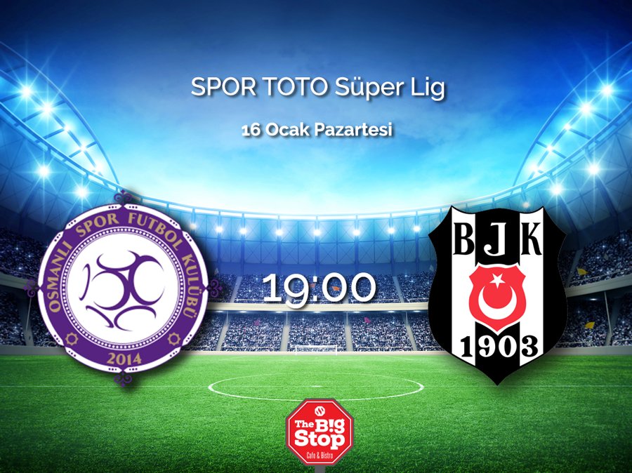 thebigstoptr's tweet photo. Beşiktaş'ın zorlu Osmanlıspor maçını The Big Stop'ın dev ekranında izleyin. Telefon: 0242 290 2610 https://t.co/TJDf21VBFo