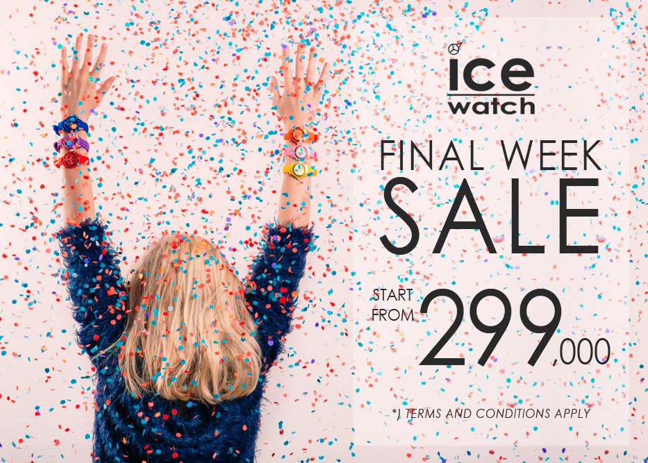 grandindo's tweet photo. Moving Out Sale! Everything must go until January 22nd, 2017!  So, let's visit ICE WATCH store at East Mall lv 3. https://t.co/7zLDOyc2Ne
