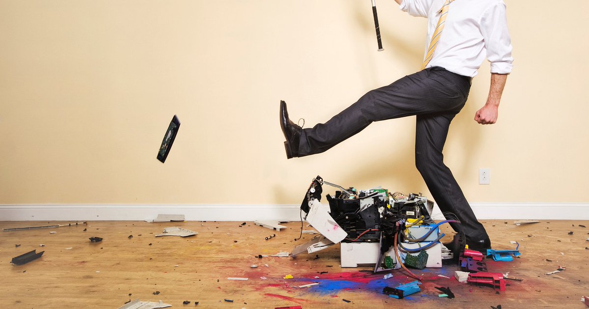 hpdesignjet's tweet photo. Feel like doing this to your printer! Don't worry give us a call and we'll get it up and running for you in no time - 0115 950 6633 https://t.co/m5dP5OkXqQ