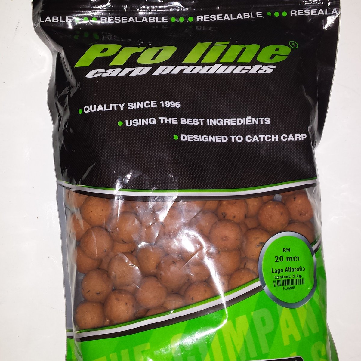 Boilie exclusivo para lago Alfarofia ,con la más alta calidad ,creado por expertos para cubrir las necesidades de las carpas del lago ....