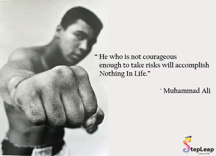 StepleapOrg's tweet image. He who is not courageous enough to take risks will accomplish nothing in life.

#stepleap #motivation #inspiration #confidence