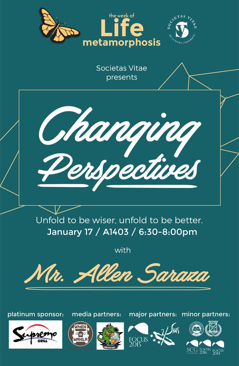 societasvitae's tweet photo. Unfold to be wiser, unfold to be better. Learn how to put in action your potential and be the best at Week Of Life'’s Changing Perspectives https://t.co/VQDAlDmvh2