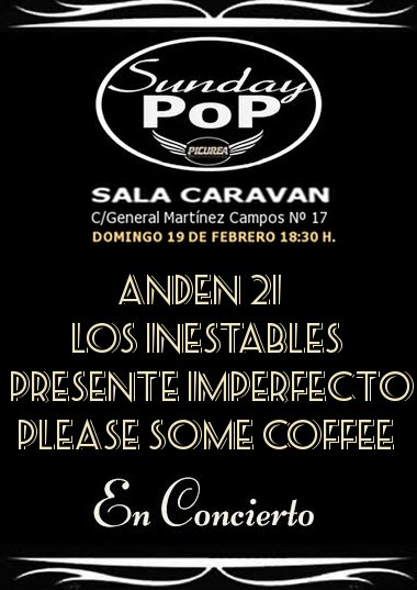 SundayPOPfest's tweet image. El 19 de febrero volvemos al ataque!!!