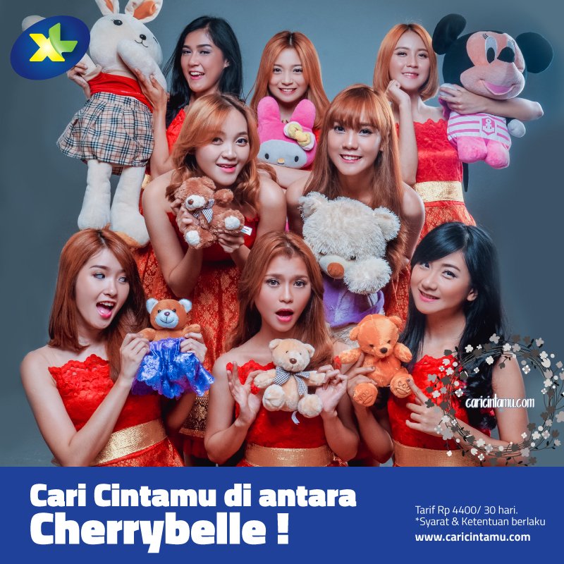 Temukan cintamu diantara Cherrybelle! Gampang ko yang pake XL ketik aja *123*8080# yaah ;)