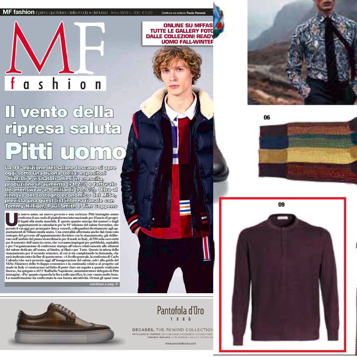 Pashmere's tweet photo. On issue n°6 of #MFFASHION Go to page 42 to admire the seasonal look Let's dance Mambo by @Francesca Manella, Pashmere 09 #MakeyourPolo https://t.co/O7iUEKgn4A
