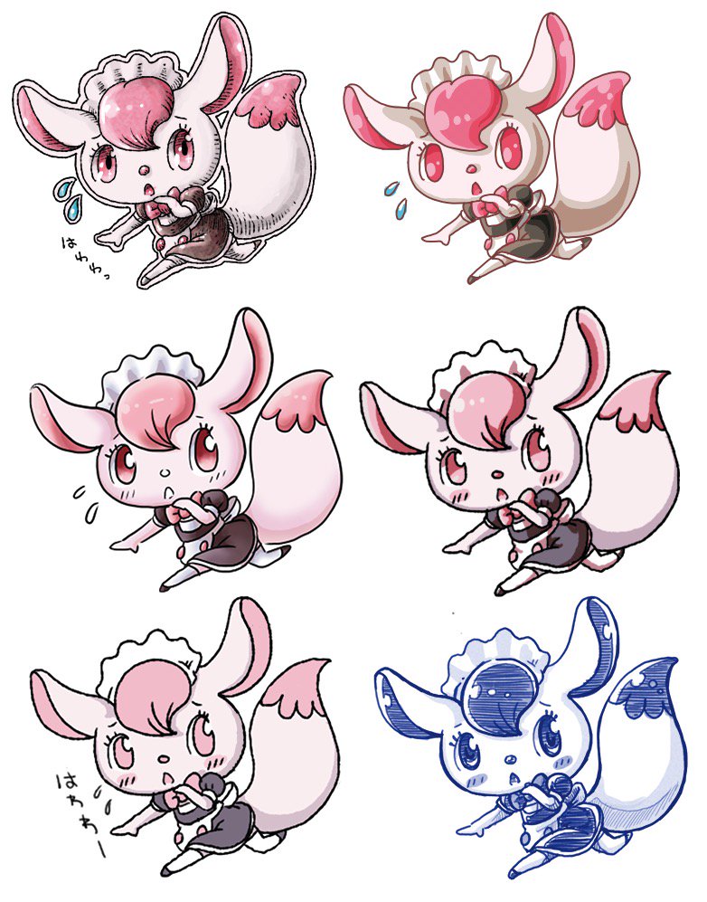 澤田圭 ｷｬﾗｸﾀｰﾃﾞｻﾞｲﾅｰ No Twitter フェネックメイドのはわわちゃん え フェネックやったん やっぱ色が付くと可愛いけど画風に悩み中 Lineスタンプにしたかったけど たくさん描く サムネで埋もれない スマホのどんな背景でも見やすい とか普通の