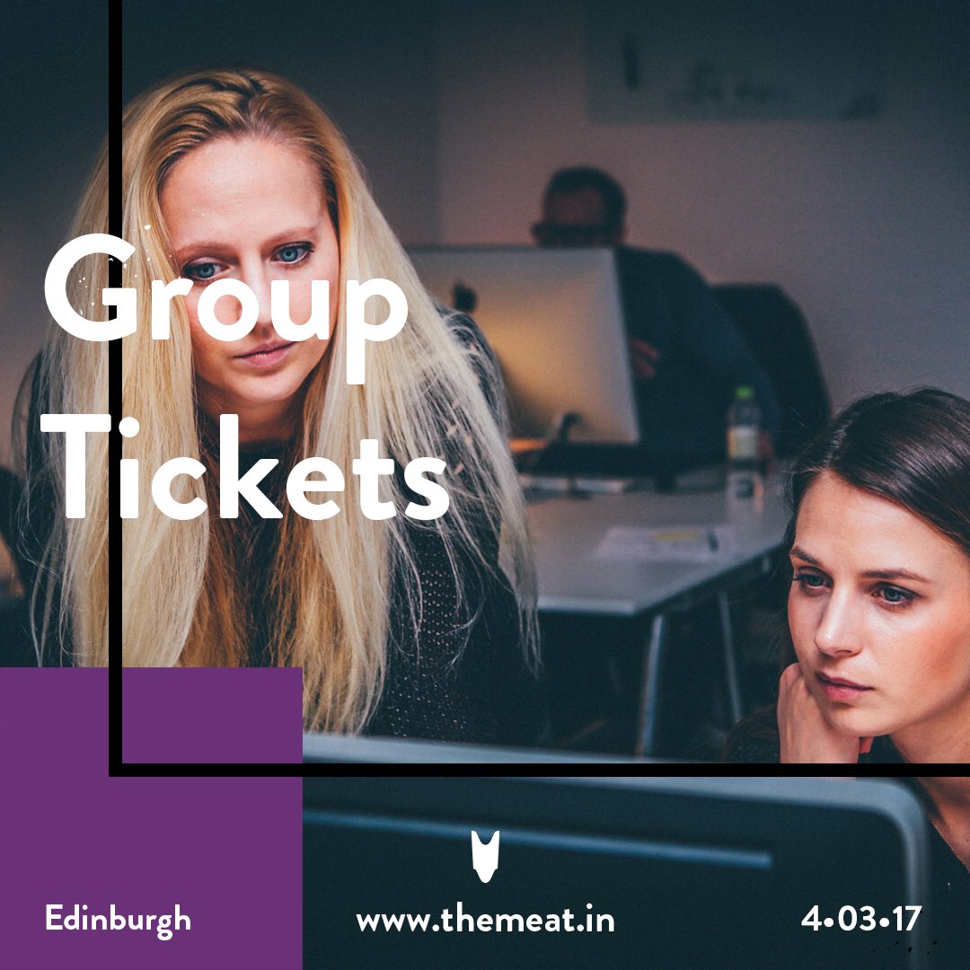 MeatConf's tweet image. Got a team to inspire? We've added group tickets, perfect for teams of 3 or more. 😃