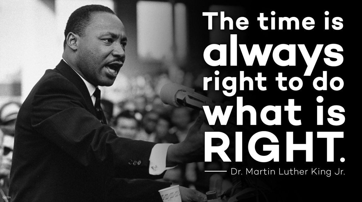 GMA's tweet image. "The time is always right to do what is right."

#MLKDay￼