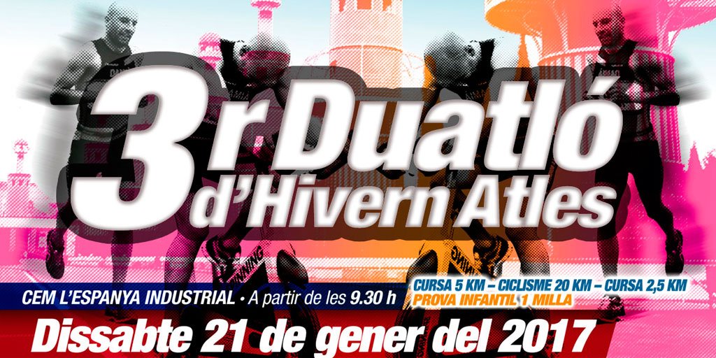 secretariat_shb's tweet photo. Ja t'has inscrit al #DuatlóATLES d'hivern @atlesesports? Demà últim dia d'inscripcions al CEM l'Espanya Industrial! https://t.co/dxg8aHLtWK https://t.co/UOjIOcmZEq