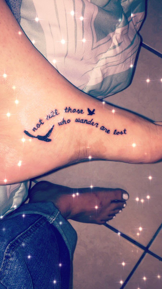 Not All Who Wander Are Lost Tattoo Foot Elegant Arts Tattoo