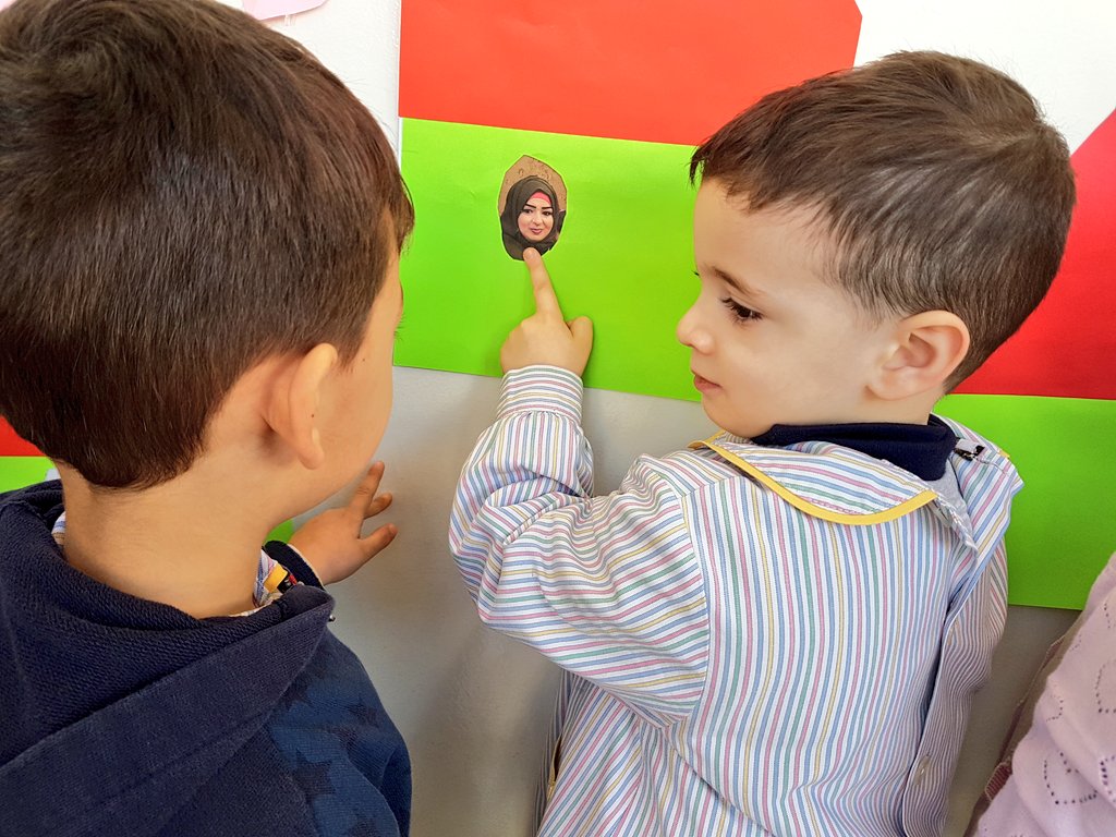 GhadaFahed2's tweet photo. #KG1 "A" learners experienced a gallery walk through looking for their family members #HookingActivity #Family @DawhaHighSchool https://t.co/rmDHct57Rl