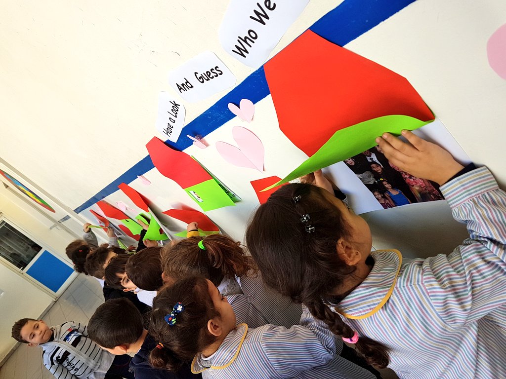 GhadaFahed2's tweet photo. #KG1 "A" learners experienced a gallery walk through looking for their family members #HookingActivity #Family @DawhaHighSchool https://t.co/rmDHct57Rl