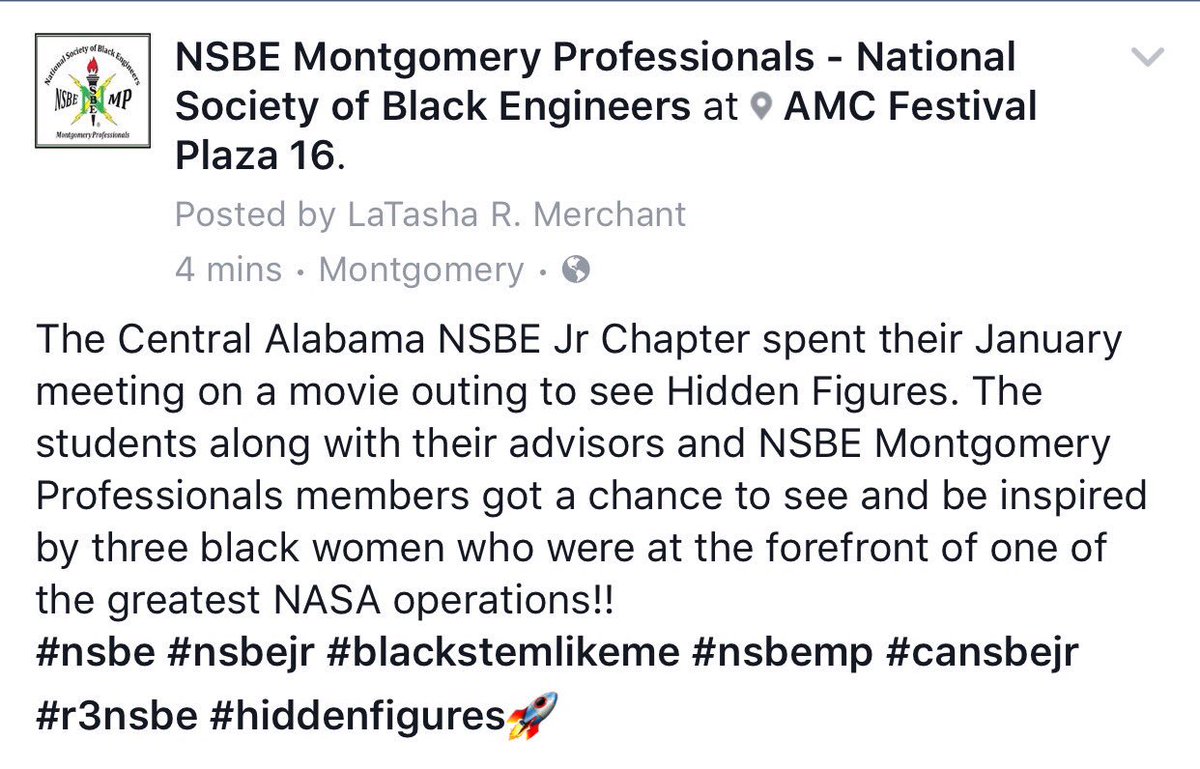 NSBEMP's tweet photo. #nsbe #nsbejr #blackstemlikeme #nsbemp #cansbejr #r3nsbe #hiddenfigures🚀 https://t.co/rOtlpwMnGa