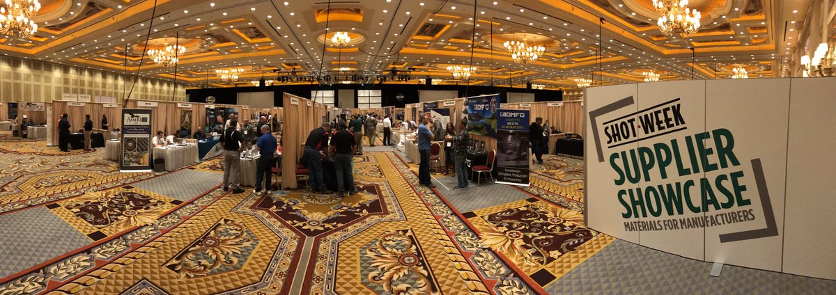 nssfshotshow's tweet photo. The all-new #SHOTShow Supplier Showcase is happening now! 260+ suppliers are waiting to talk with manufacturers about materials they offer. https://t.co/G4stOpGg9B