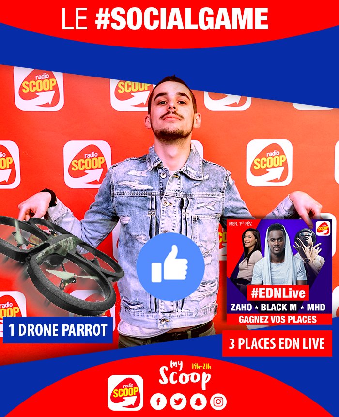 nathanfrls's tweet photo. ⚠️ #Myscoop ⚠
1 RETWEET pour gagner :
▶️ UN DRONE #PARROT
▶️ 3 PLACES POUR L'EDN LIVE
🕘🔔Tirage au sort : Vendredi à 23H sur @RadioSCOOPOff ! https://t.co/o0GsiDyrvY