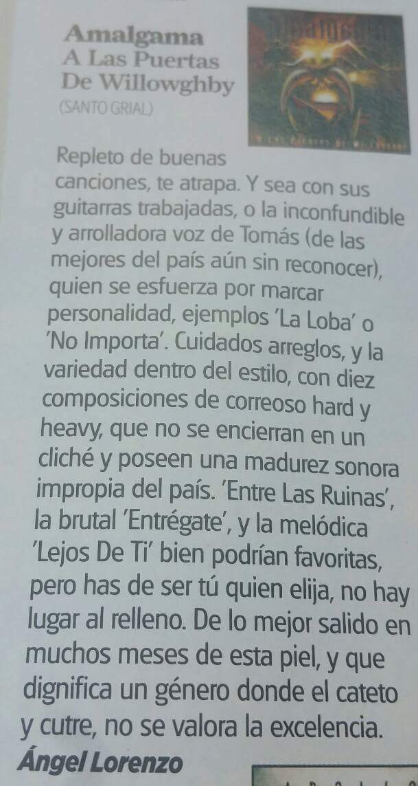 Os dejamos con la increíble y fantástica crítica que nos ha hecho la revista This Is Rock!!
Esperamos que os guste!! #ARBcritica