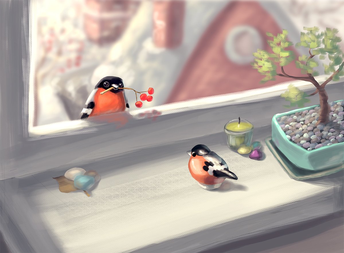 Day 14 of daily painting. Unanswered love 😶
#digitalart #cute #birds #winter #dailypainting #365daysofdrawing #art #illustration