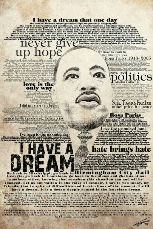 Thank you Dr. King, for all you did....and for giving us, as a nation, a vision and a dream.  May we always strive for more and to do better