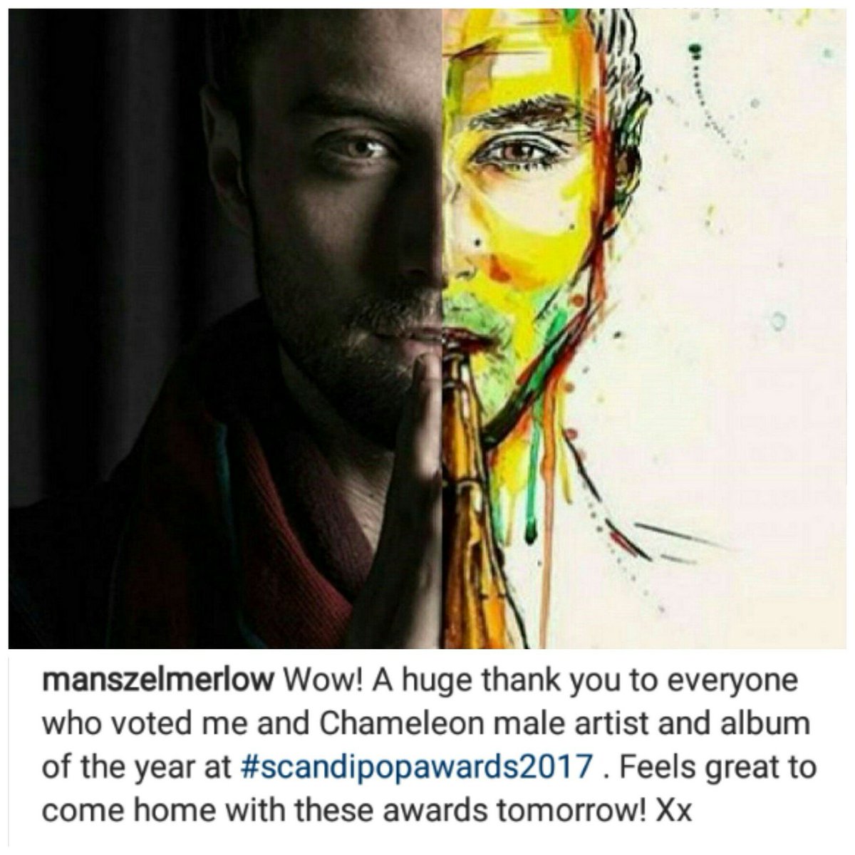MZUkraine's tweet photo. Because he is the best!!! Congraaaaats @manszelmerlow @warnermusicswe 💥🎉💙💋🎊💐
Much love and support from Ukraine!
#månszelmerlöw https://t.co/cKQtxSxLaW