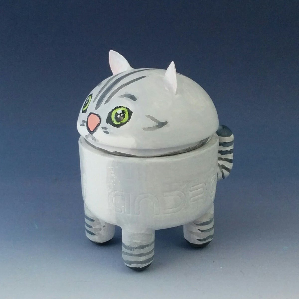 h1tm1t's tweet image. android N : neko atsume : android mini collectibles, customized : #android #androidmini #androidminicollectible : keropuni.blogspot.jp/2017/01/androi…