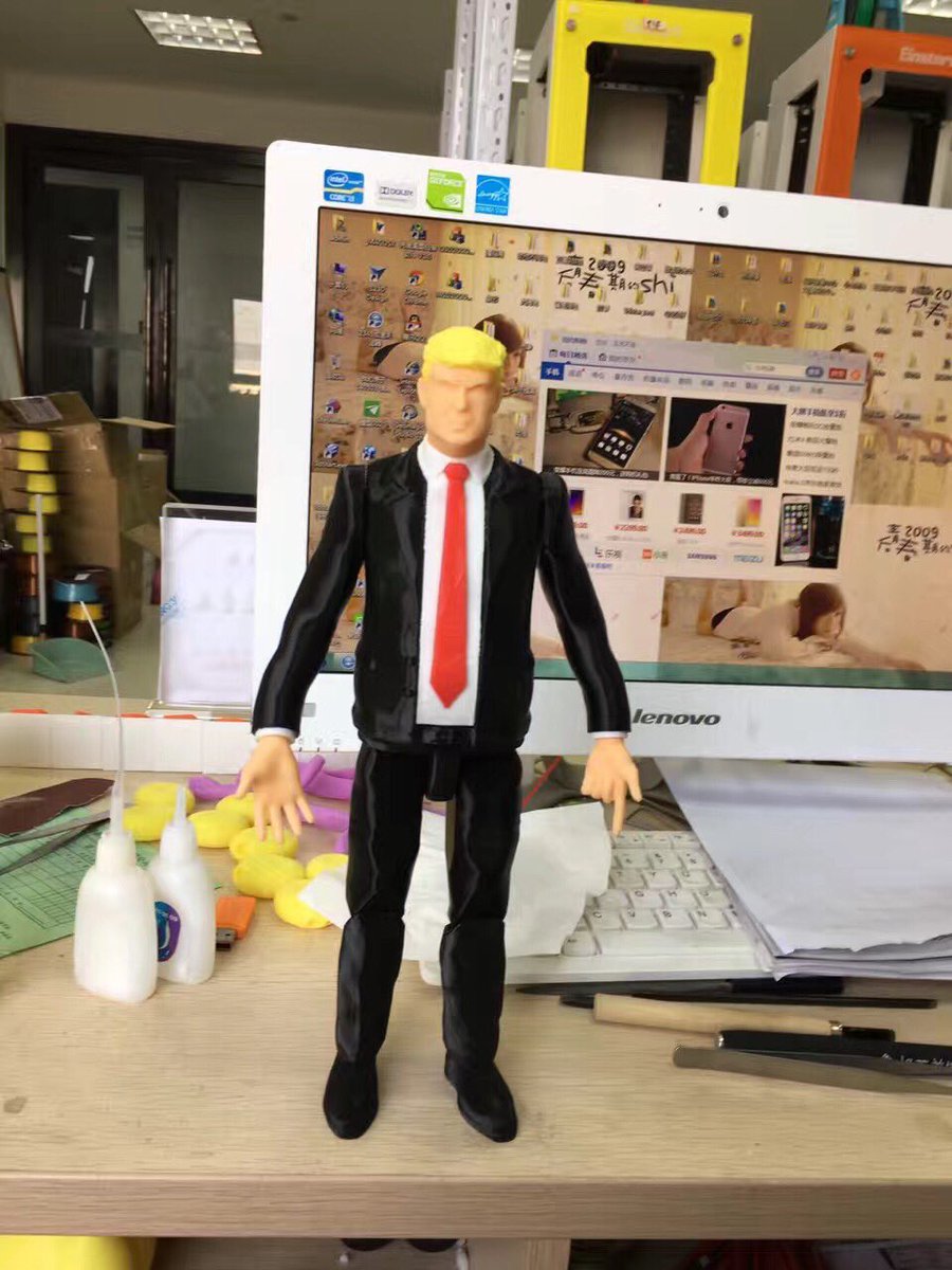 Shining3dPrint's tweet photo. A factory in China made a "Trump Rooster" and made the headline😂 And Shining3D printed Trump out! https://t.co/lP1ZPAqom6