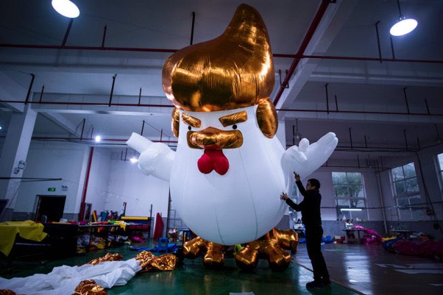 Shining3dPrint's tweet photo. A factory in China made a "Trump Rooster" and made the headline😂 And Shining3D printed Trump out! https://t.co/lP1ZPAqom6