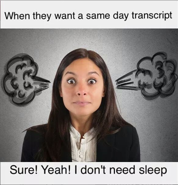 InfinityReport's tweet image. Found this online and it's so true.  It's my Monday funny to kick off this week.  #InfinityReporting #QualityTranscripts
