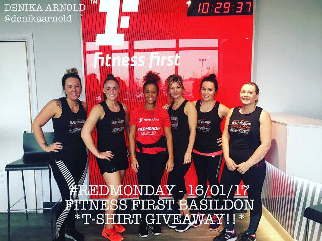 DenikaArnold's tweet photo. Here's my classes this #RedMonday! #TeamBasildon breaking the Blue Monday Curse.. What a awesome morning! @FitnessFirstUK @FF_Basildon https://t.co/Clas8X9bwj