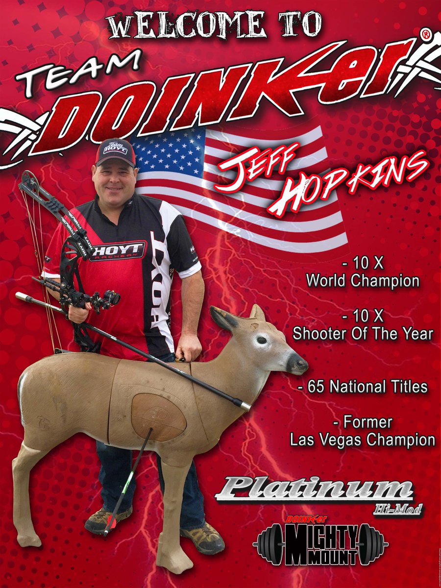 DoinkerStabs's tweet photo. We are proud to welcome the Archery Legend, Jeff Hopkins to Team Doinker!#TeamDoinker #Archery #DoinkerArchery https://t.co/Nuvo0HktiD