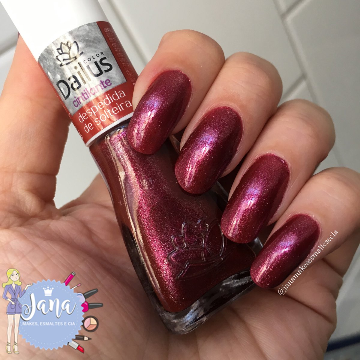 JanaRocioSantos's tweet photo. Esmalte Despedida de solteira com acabamento Cintilante da @DailusColor #esmaltedailus #janamakesesmaltesecia #unhas https://t.co/2i1otfUaVF