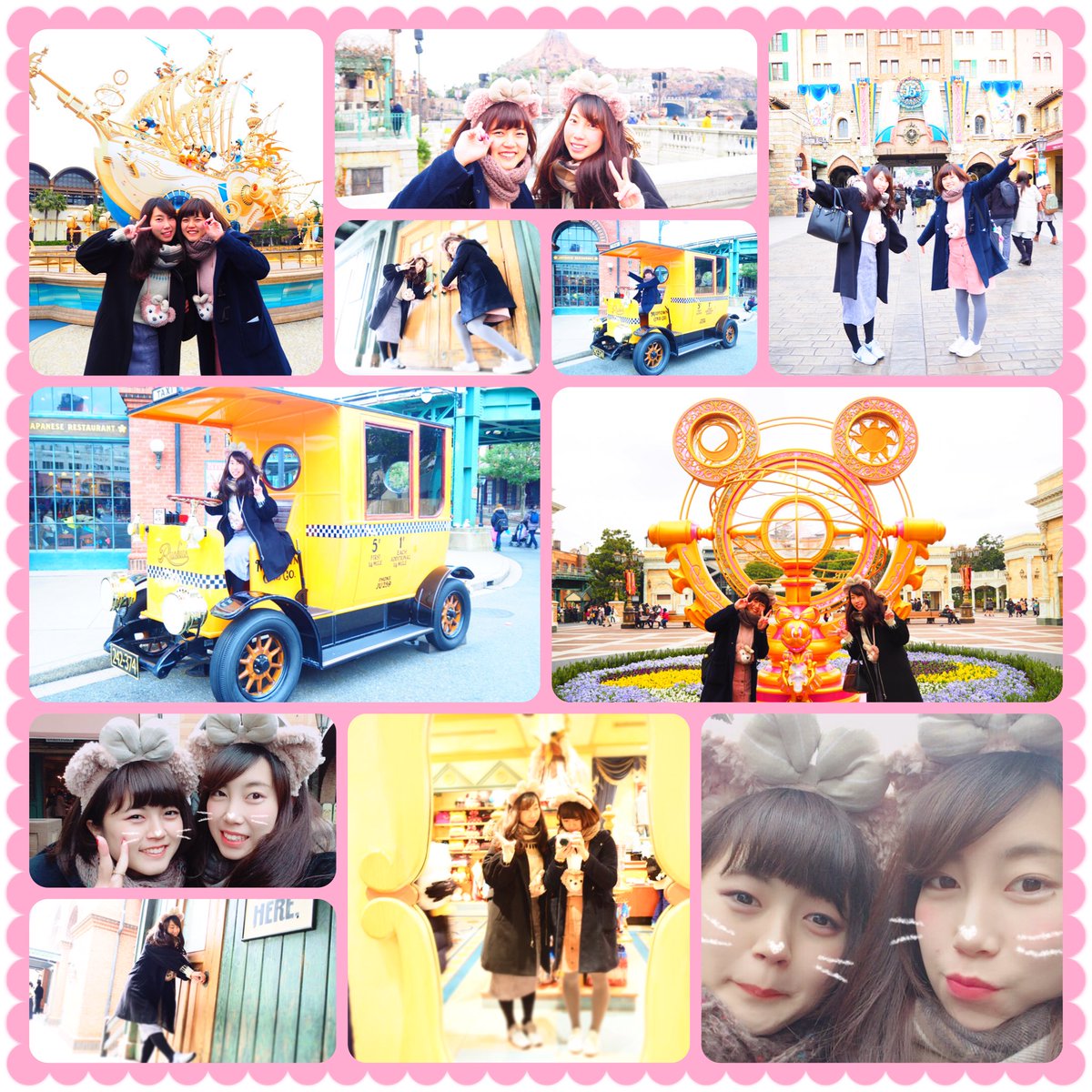 y___a1227's tweet photo. 1/7〜8 TDL&amp;TDS🐭🏰👑🐻💓
移動時間も待ち時間もなんの時間でも楽しかった😂笑  もうすでにディズニー行きたいよ〜🙄🙌笑  しおりちゃんありがとうねっ💗  またいっぱい遊んでいろんなとこ旅行行こっ😝🎶 https://t.co/vIgwQhdqKW