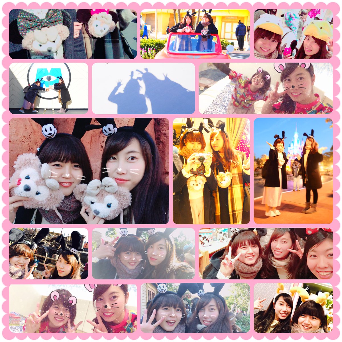 y___a1227's tweet photo. 1/7〜8 TDL&amp;TDS🐭🏰👑🐻💓
移動時間も待ち時間もなんの時間でも楽しかった😂笑  もうすでにディズニー行きたいよ〜🙄🙌笑  しおりちゃんありがとうねっ💗  またいっぱい遊んでいろんなとこ旅行行こっ😝🎶 https://t.co/vIgwQhdqKW