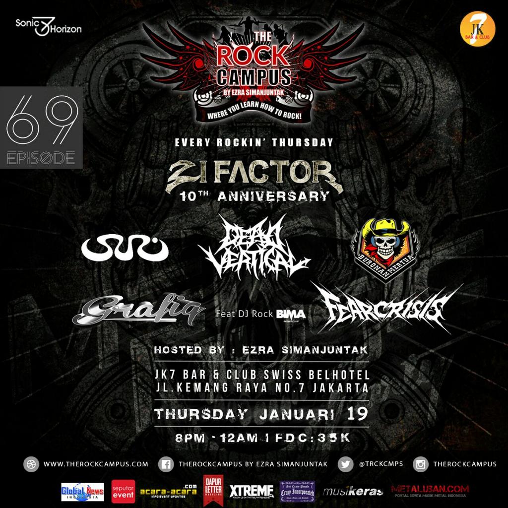 Zi Factor (@zifactor) on Twitter photo 3 hari lg, 19 Jan! Anniv ke 10 kami di <a href="/TRCByEzra/">TRCKCMPS</a> eps 69. Guest stars <a href="/buronanmertua_/">BURONAN MERTUA</a> <a href="/grafiqband/">GRAFIQ</a> <a href="/DEADVERTICAL/">DEAD VERTICAL</a> <a href="/_SURI_/">SURI</a> <a href="/FEARCRISIS/">FEARCRISIS official</a>! 3 hari lg, 19 Jan! Anniv ke 10 kami di <a href="/TRCByEzra/">TRCKCMPS</a> eps 69. Guest stars <a href="/buronanmertua_/">BURONAN MERTUA</a> <a href="/grafiqband/">GRAFIQ</a> <a href="/DEADVERTICAL/">DEAD VERTICAL</a> <a href="/_SURI_/">SURI</a> <a href="/FEARCRISIS/">FEARCRISIS official</a>!