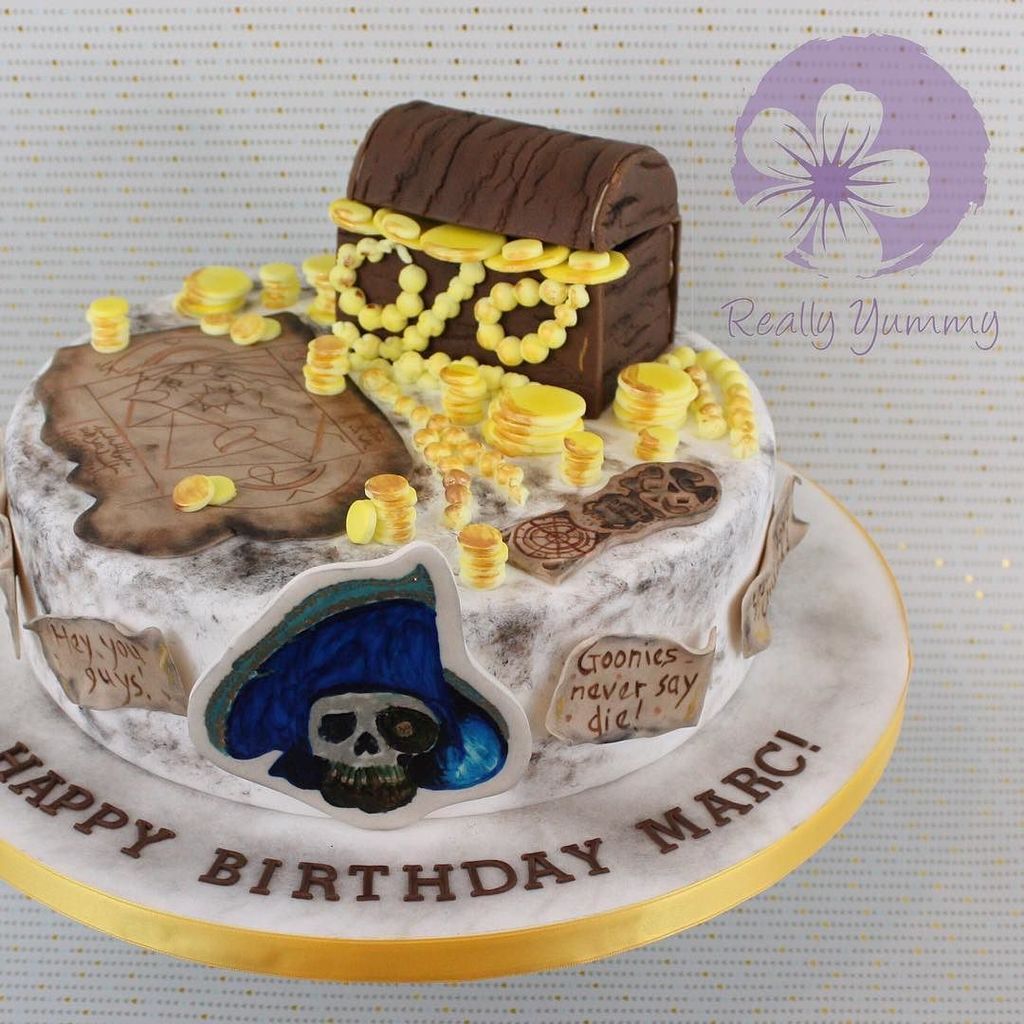 ReallyYummy's tweet photo. Goonies cake! Loved this film when I was a kid ❤ #reallyyummycakes #cakedesigner #bespokec… https://t.co/laCsuPiRHN https://t.co/VnMXdNABoS