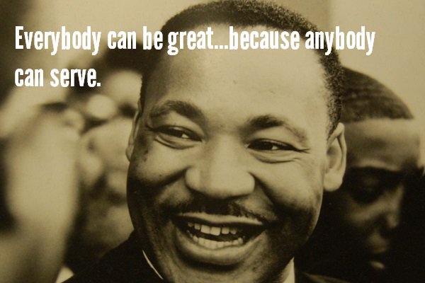 GreatFeats's tweet photo. Inspiring words to live by from #MLK Jr: Everybody can be great...because anybody can serve. #MLKDay https://t.co/ZEZnE1kgzz